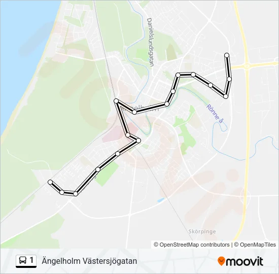1 Bus Line Map