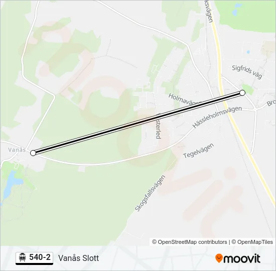 540-2 Cable Car Line Map