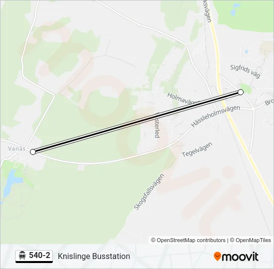 540-2 Cable Car Line Map