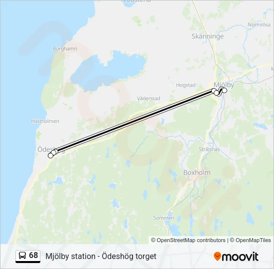 68 Bus Line Map