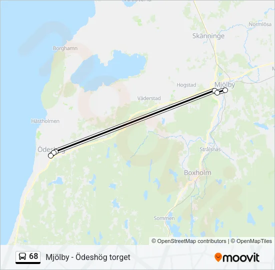 68 Bus Line Map