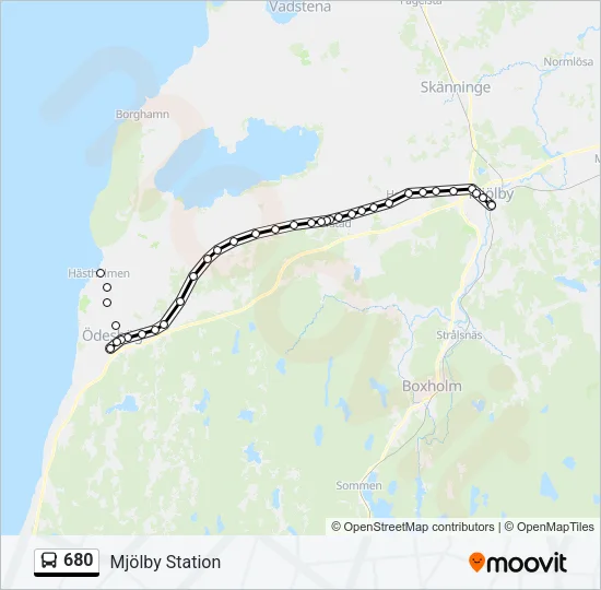 680 Bus Line Map