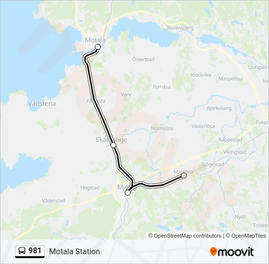 981 Bus Line Map