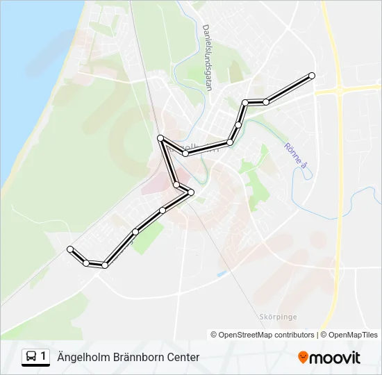 1 Bus Line Map