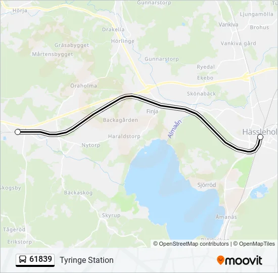 61839 Bus Line Map