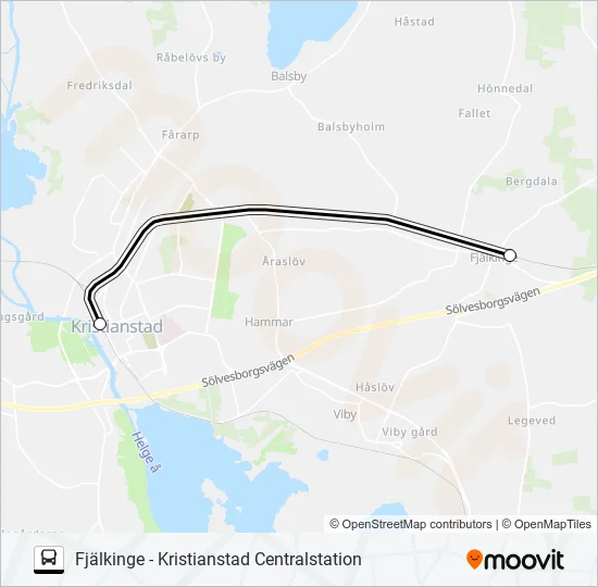 PÅGATÅGEN Bus Line Map
