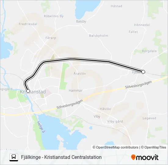 PÅGATÅGEN Bus Line Map