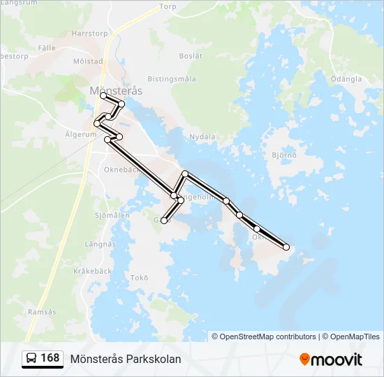 168 Bus Line Map