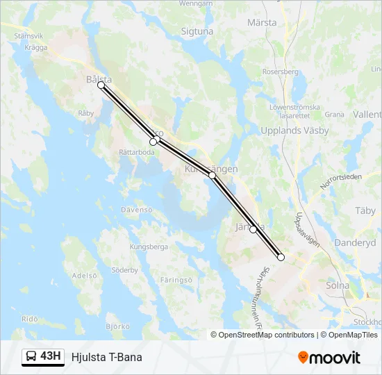 43H Bus Line Map