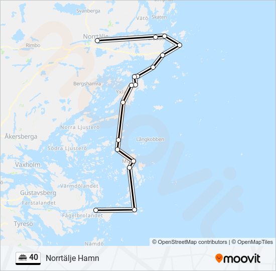 40 ferry Line Map