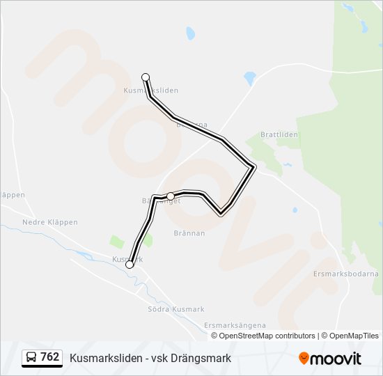 762 bus Line Map