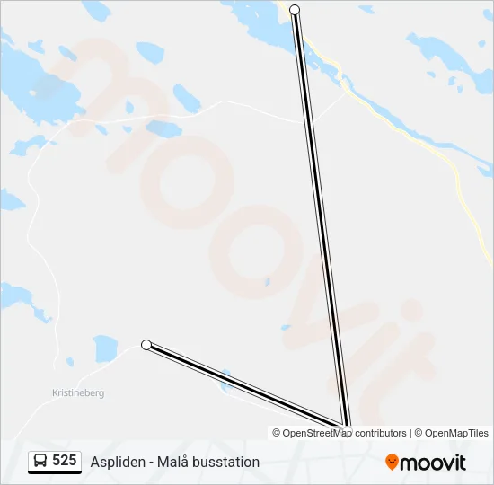525 Bus Line Map