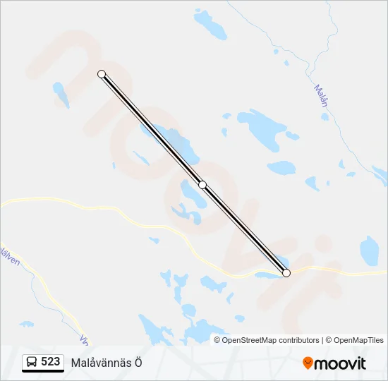 523 Bus Line Map