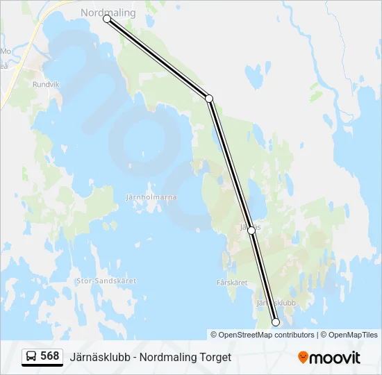 568 Bus Line Map
