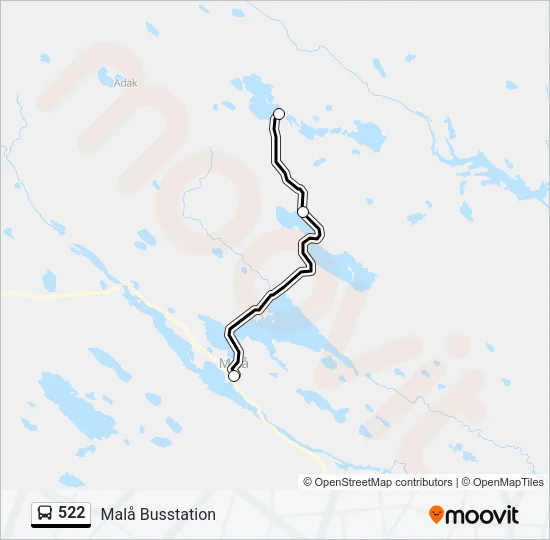 522 Bus Line Map