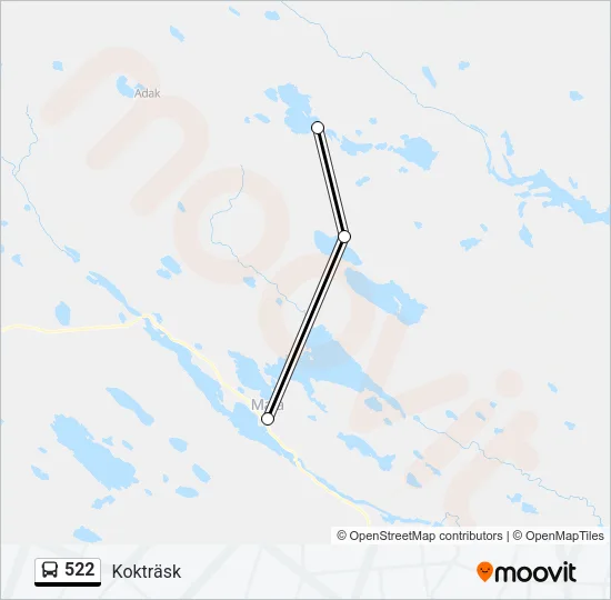 522 Bus Line Map