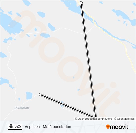 525 spårvagn Linje karta