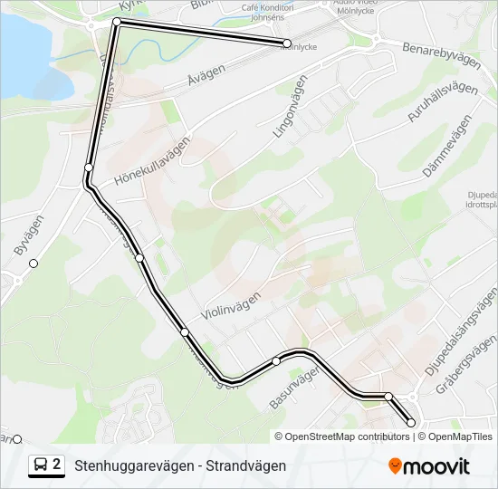 2 Bus Line Map