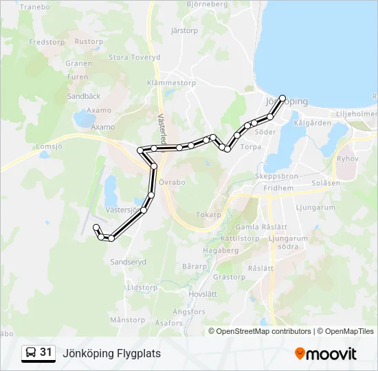31 Bus Line Map