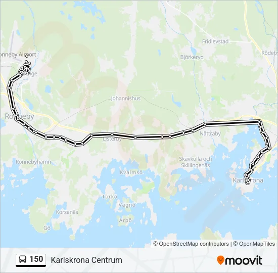 150 Bus Line Map