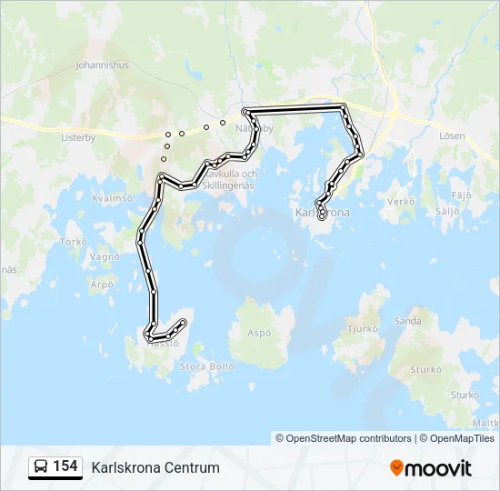 154 Bus Line Map