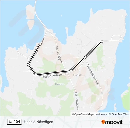 154 Bus Line Map