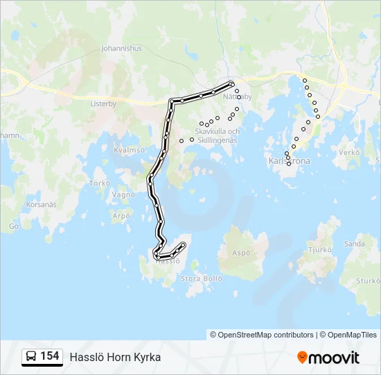 154 Bus Line Map