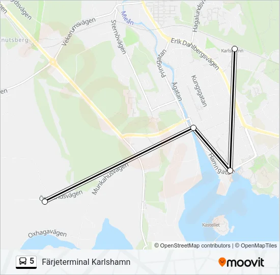 5 Bus Line Map