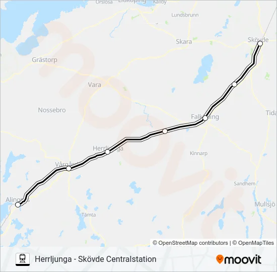 VÄSTTÅGEN  Line Map