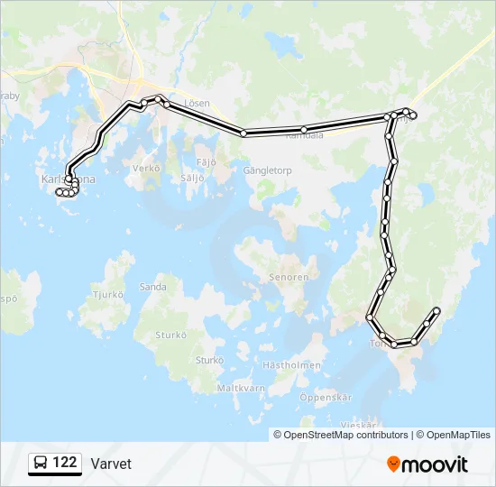 122 Bus Line Map