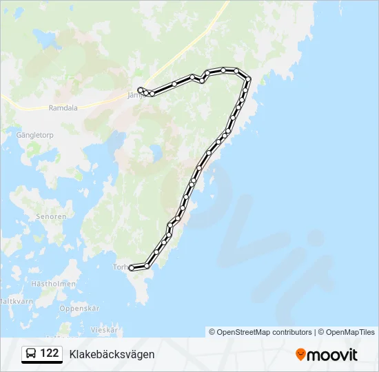 122 Bus Line Map