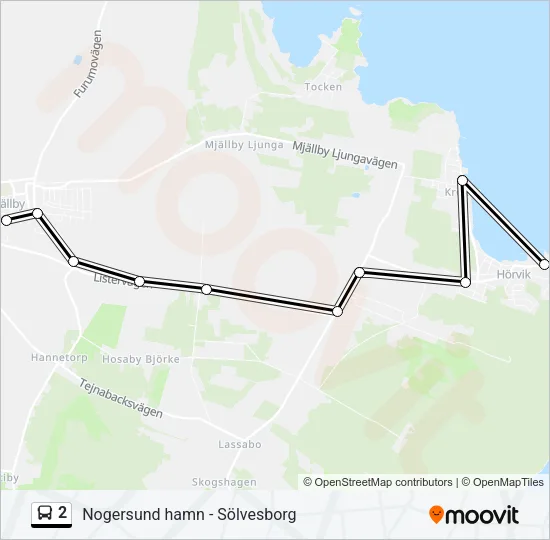 2 Bus Line Map