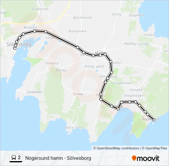 2 Bus Line Map