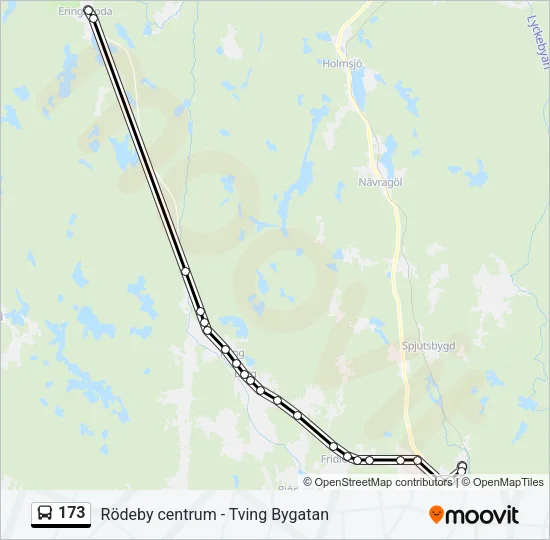 173 Bus Line Map
