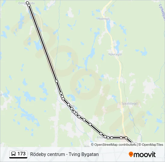 173 Bus Line Map