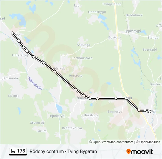 173 Bus Line Map