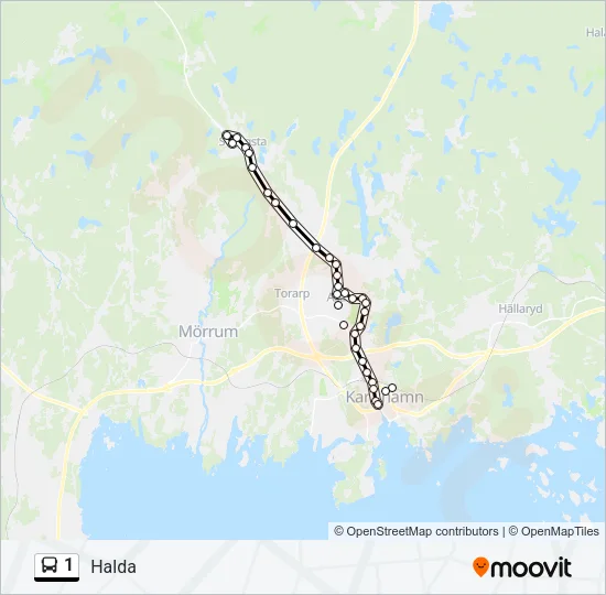1 Bus Line Map