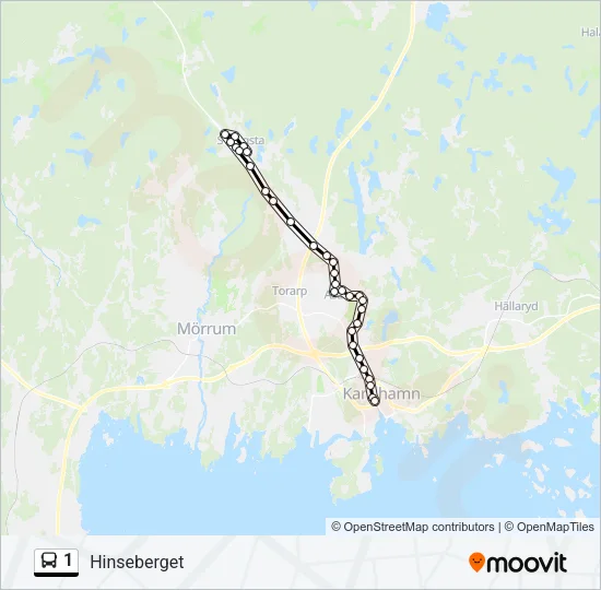 1 Bus Line Map