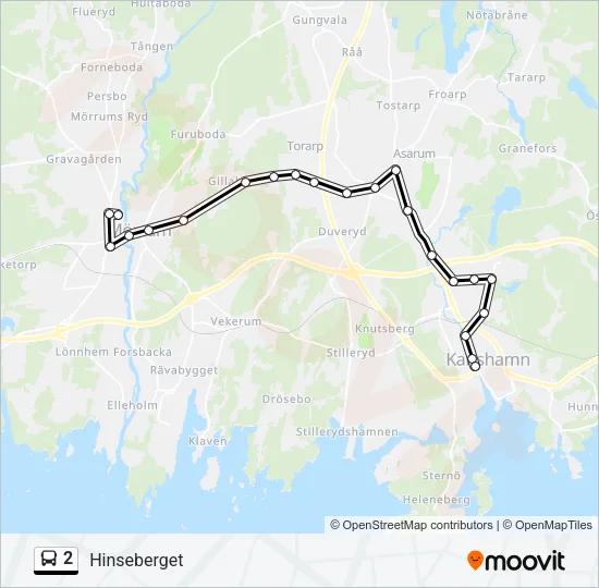 2 Bus Line Map