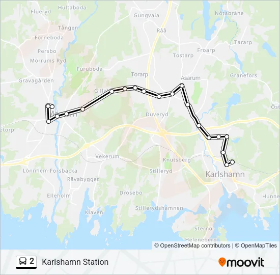 2 Bus Line Map