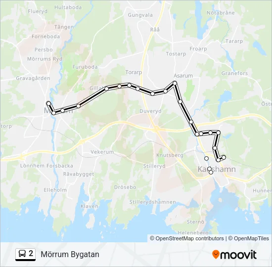 2 Bus Line Map