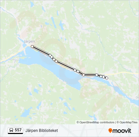 557 Bus Line Map