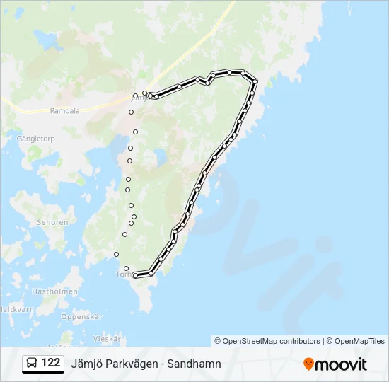122 Bus Line Map