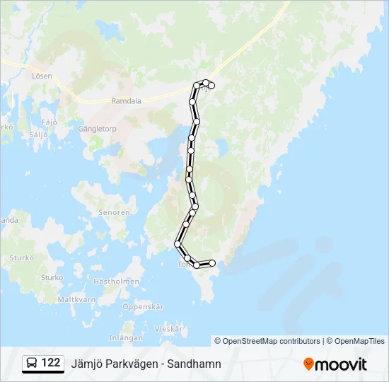 122 Bus Line Map