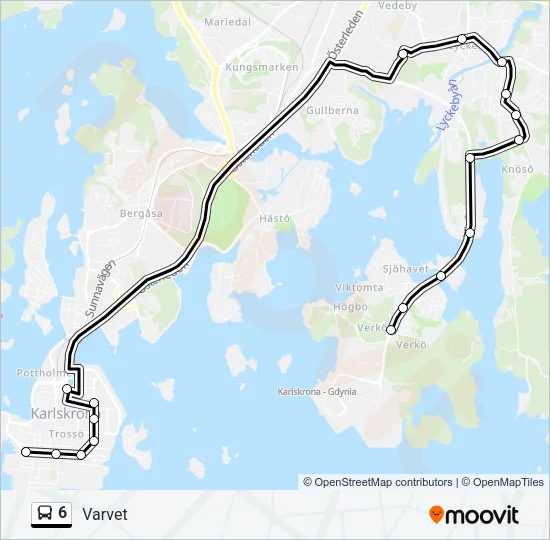 6 Bus Line Map