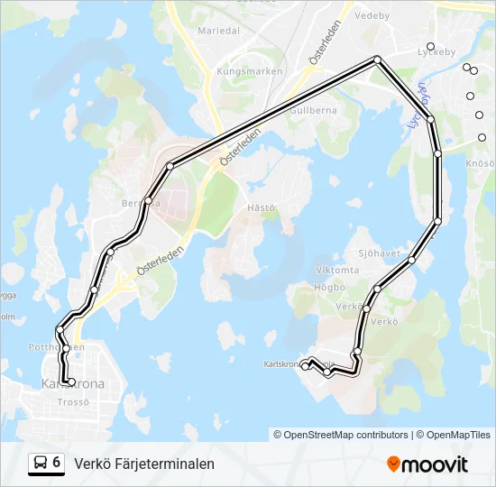 6 Bus Line Map