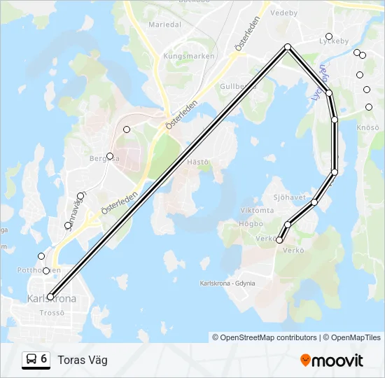 6 Bus Line Map