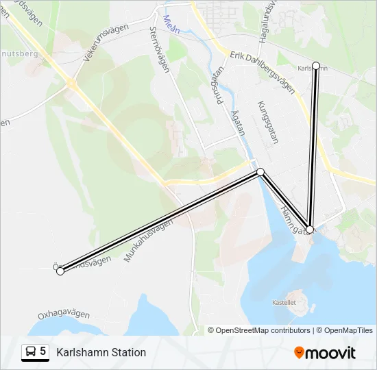 5 Bus Line Map