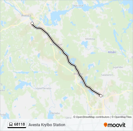 68118 Bus Line Map