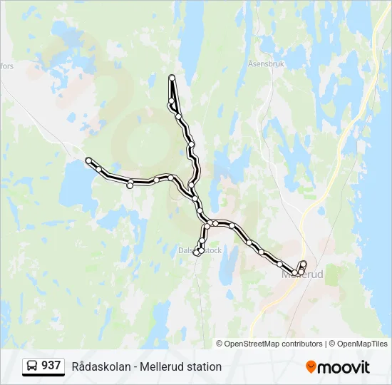 937 Bus Line Map